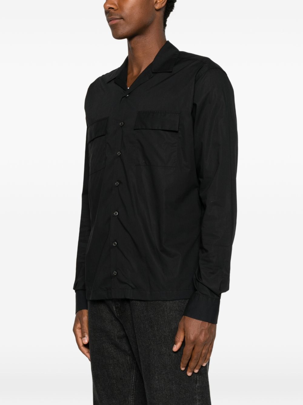 002 Camicia Nera Cotone BS424ST8343 002 BRIAN DALES 