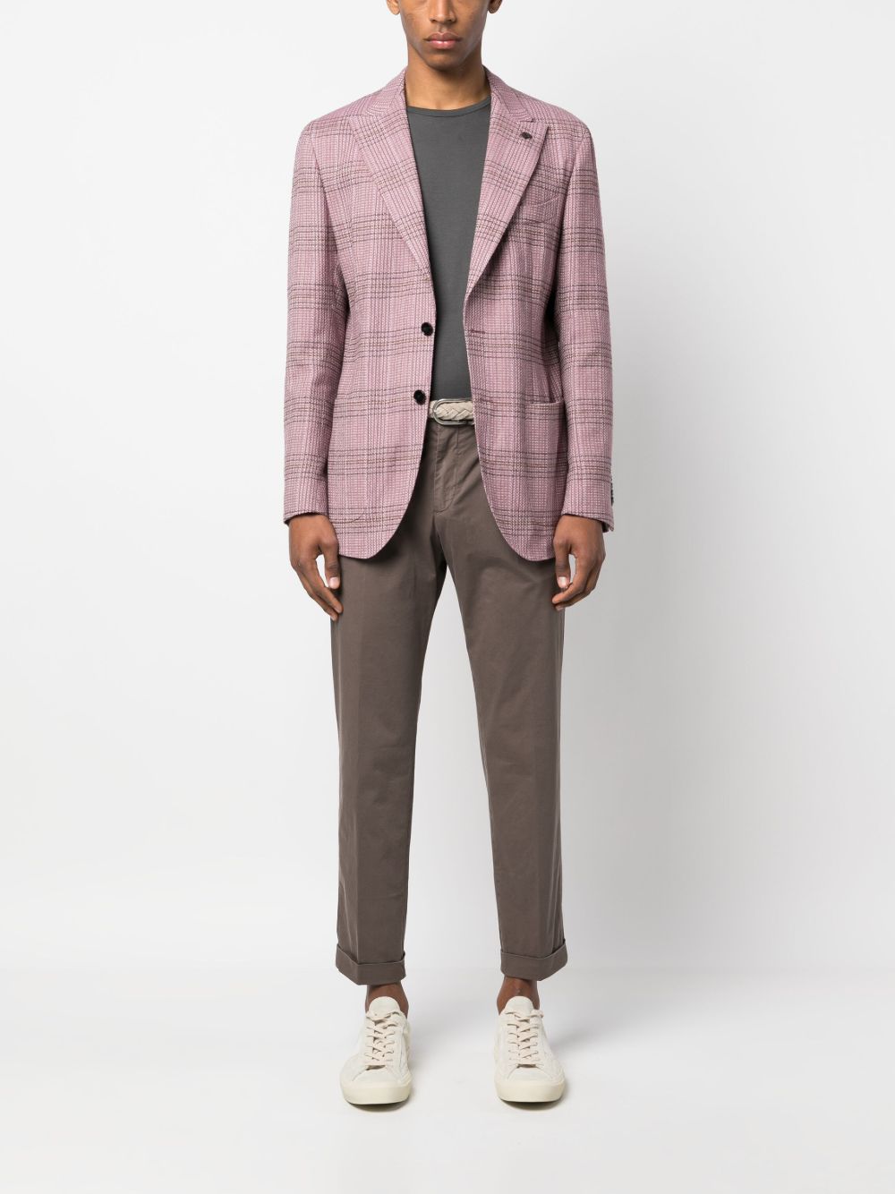 Pantalone Tiberio marrone piega stirata<BR/> TIBERIO323127 MARRONE BRIGLIA 