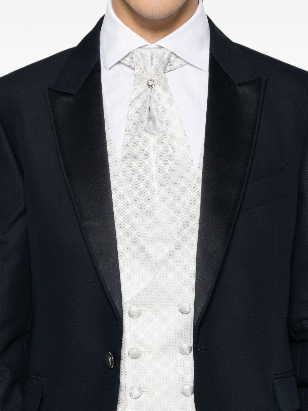 800 Abito Blu Rever Lancia Lavorato+accessori 46JX124C107988 BLU CARLO PIGNATELLI 