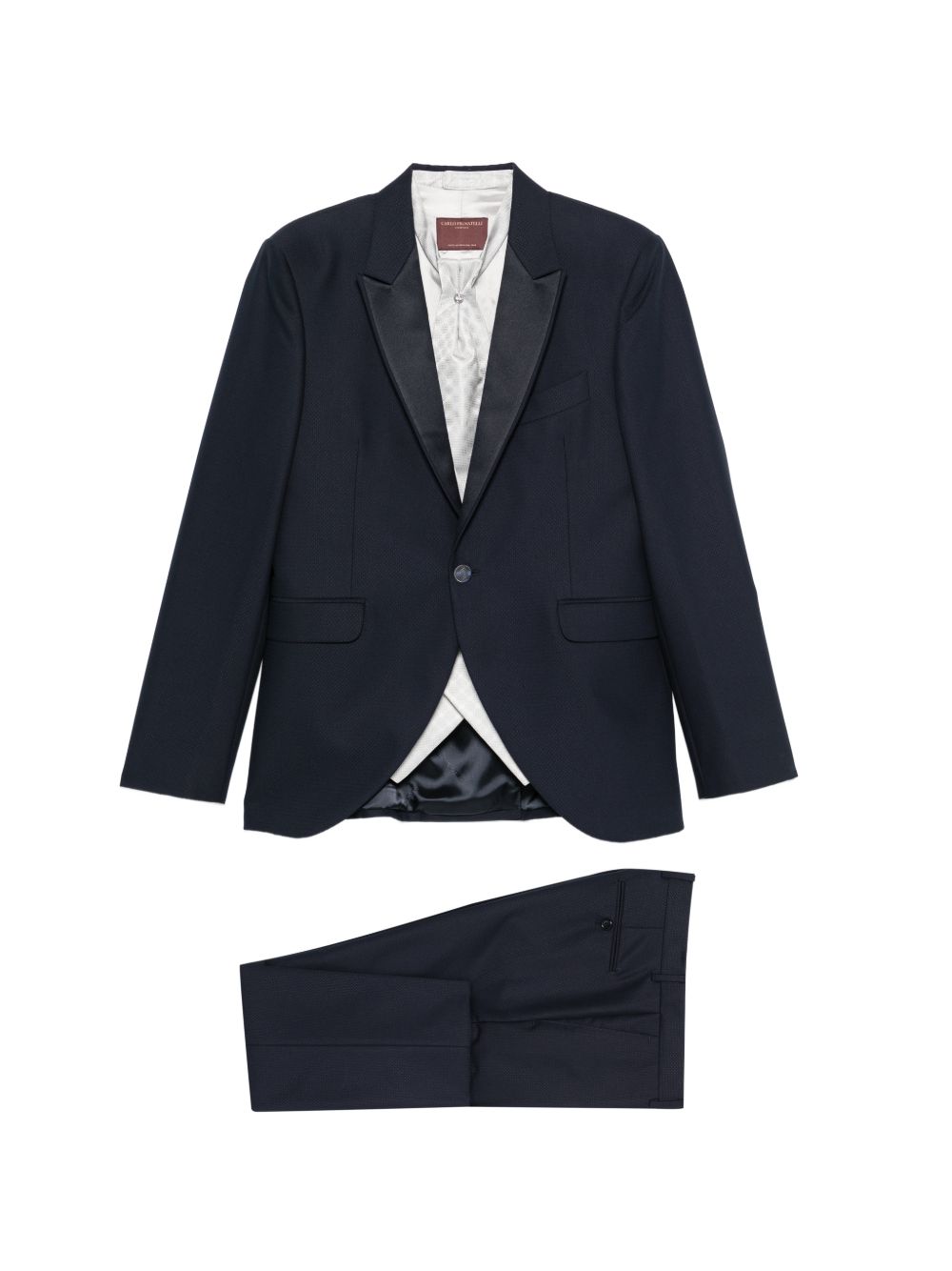 800 Abito Blu Rever Lancia Lavorato+accessori 46JX124C107988 BLU CARLO PIGNATELLI 