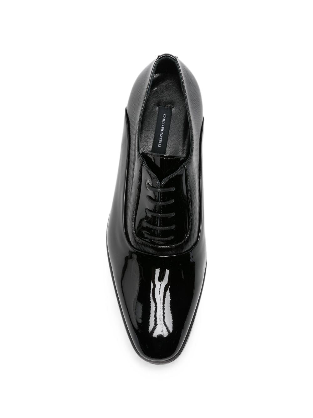 scarpa Nera Vernice Lucida Operata 46Z7982 RUGAN NERO CARLO PIGNATELLI 
