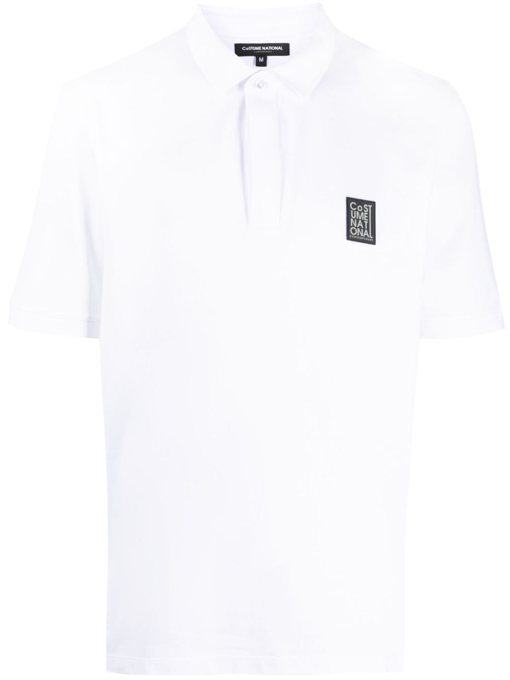 Polo bianca mini patch logo CMS37050PO8710 W001 CNC COSTUME NATIONAL 