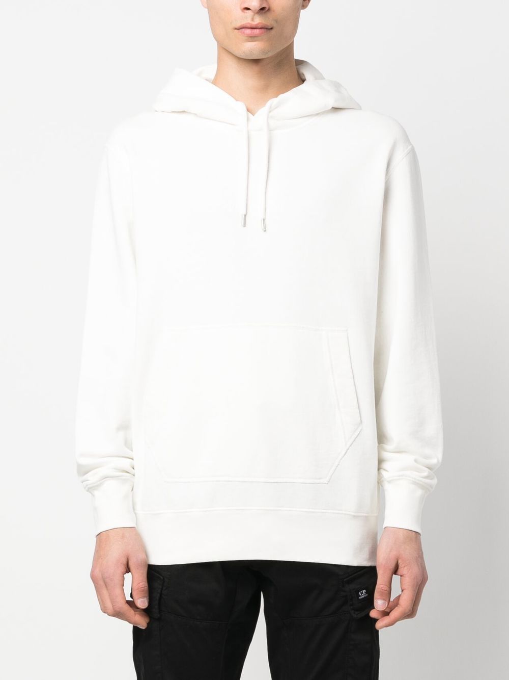 Felpa bianca stampa retro 14CMSS362A006312G BIANCO CP COMPANY 