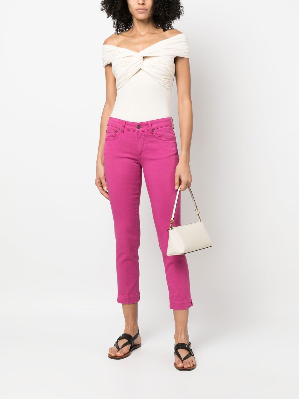 Pantalone denim fucsia slim fit DP618BS0030DPTDD 514 DONDUP 