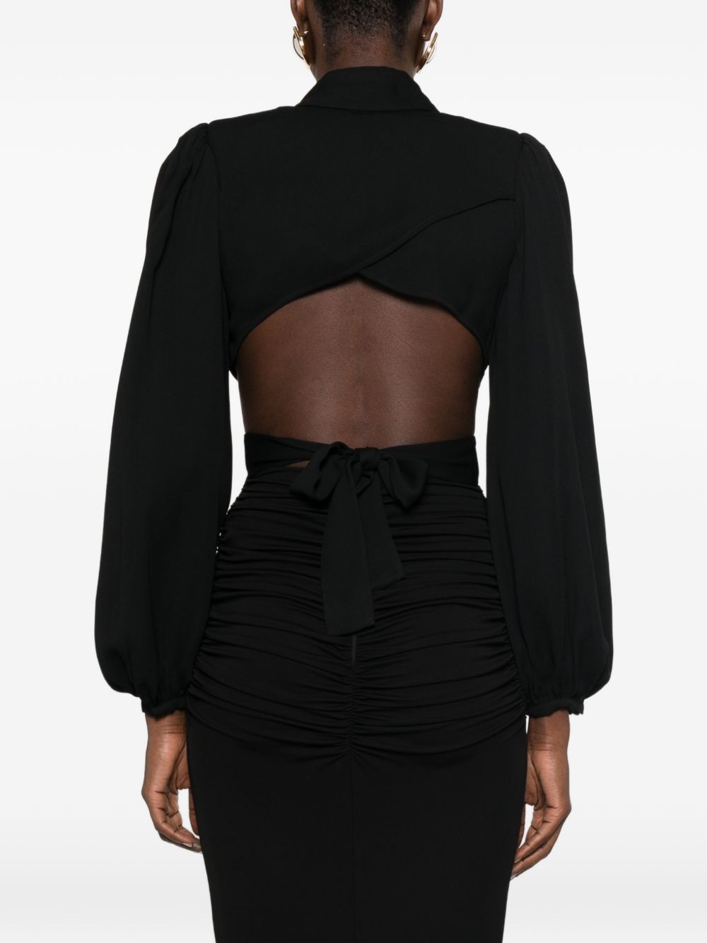 Camicia nera collana e cut-out CA01631E2 NERA ELISABETTA FRANCHI 
