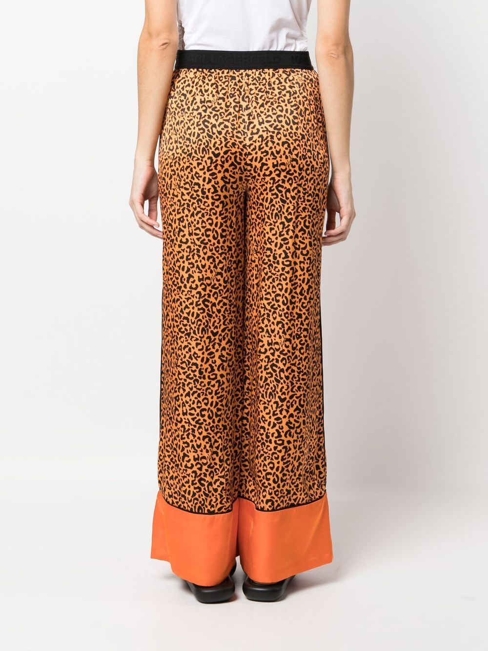 Pantalone a gamba ampia maculato arancione 231W1001 ARANCIO KARL LAGERFELD 