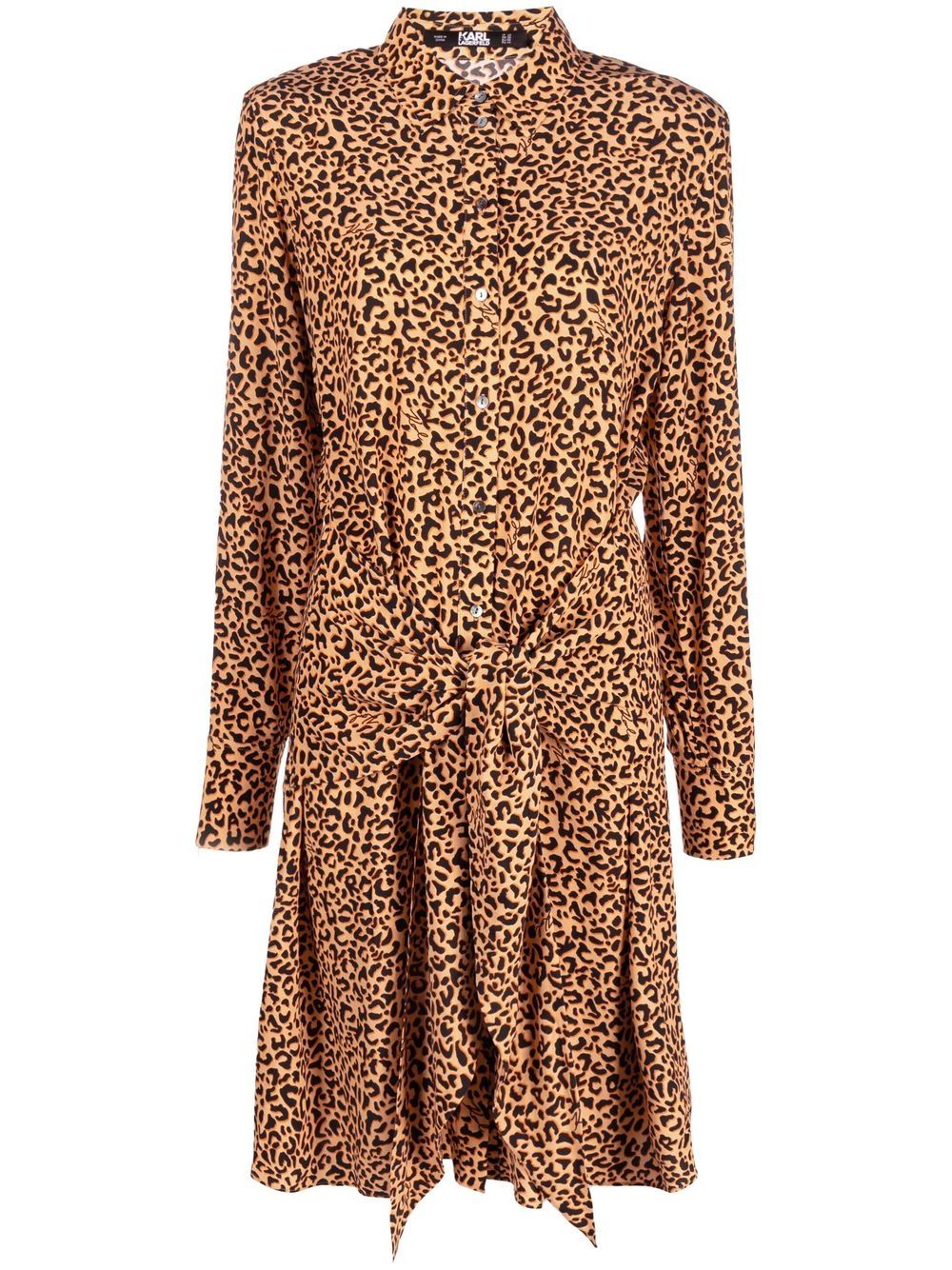 Abito corto leopardato arancione 231W1303 Q42 KARL LAGERFELD 