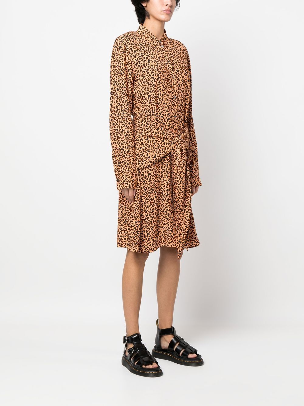 Abito corto leopardato arancione 231W1303 Q42 KARL LAGERFELD 