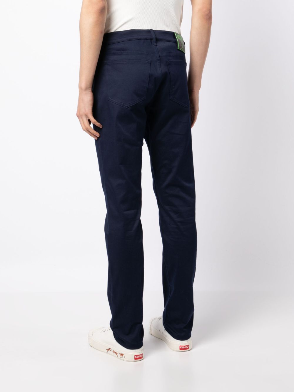 Pantalone blu etichetta logo sul retro A03302021 BLU MOSCHINO COUT 