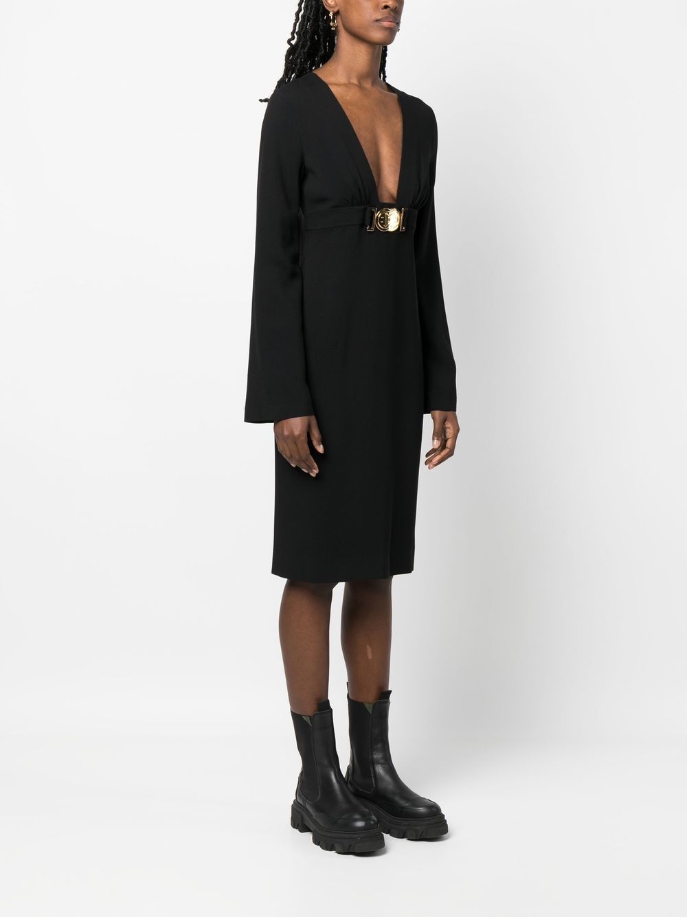 Abito nero cintura fibbia smile A0459 0533 NERO MOSCHINO COUT 