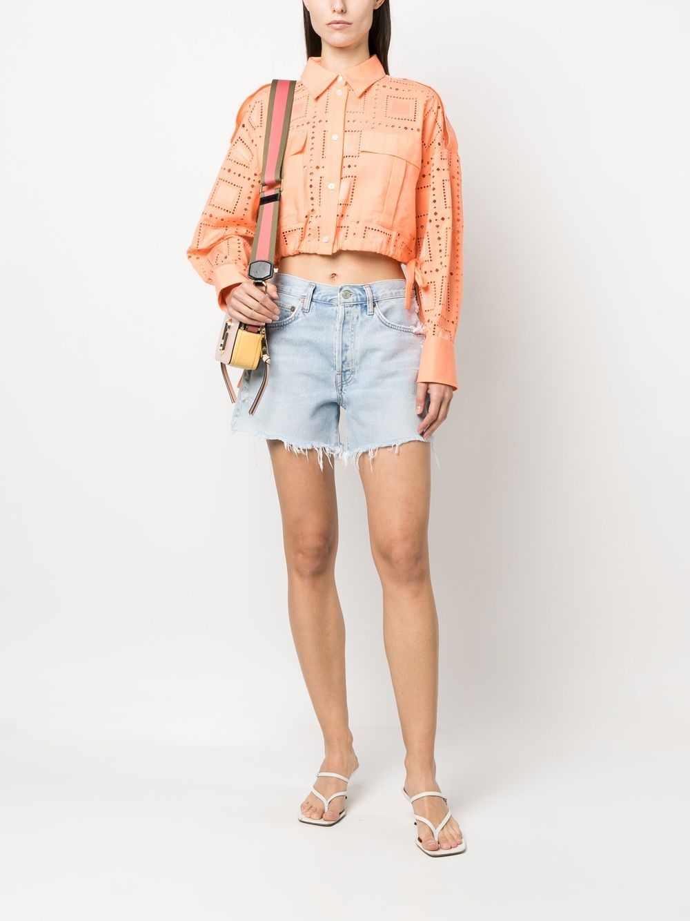 Camicia salmone dettagli traforati 3441MDE13 237106 SALMONE MSGM 