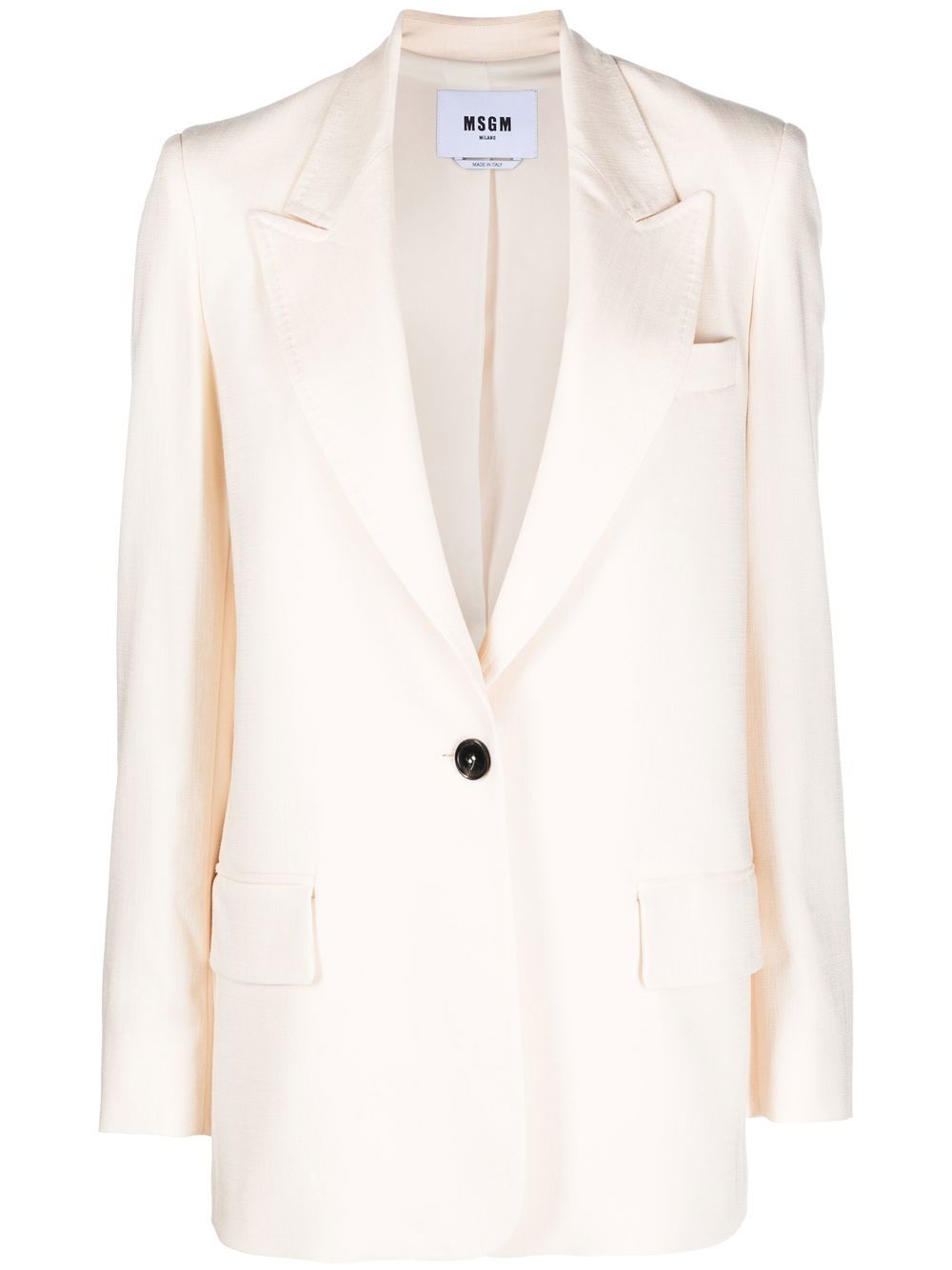 Giacca panna monopetto 3441MDG32 237101 NUDE MSGM 