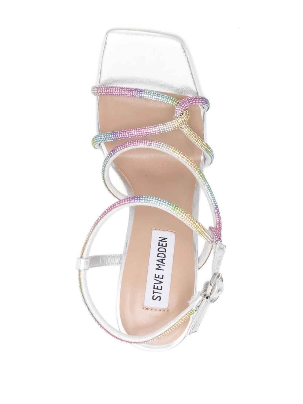 Sandalo con fasce e swarovski multicolor SMSIMPLICIT-SILMUL ARGENTO STEVE MADDEN 