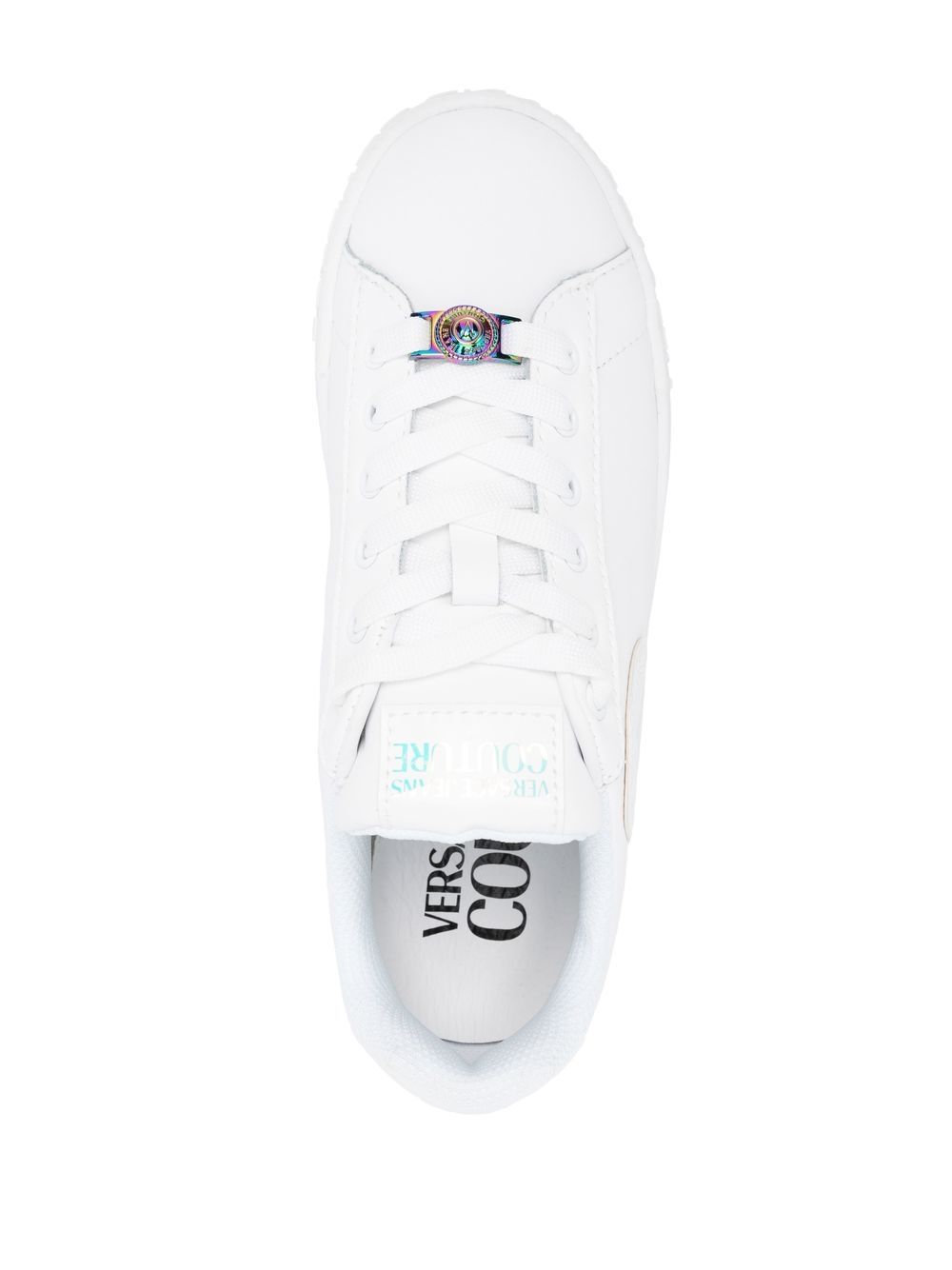Sneakers bianca logo V ricamato 74VA3SK3 ZP235 BIANCO VERSACE JEANS 