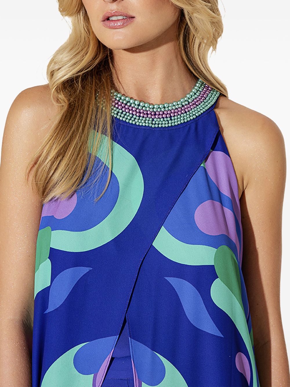 Completo viola con top fantasia A4287 PRINT ALLURE 