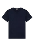 T-shirt blu mini logo ricamo