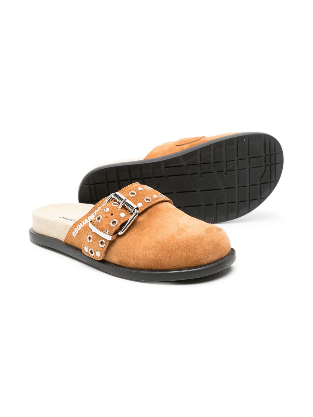 Ciabatta cammello cintura occhielli 77723 01 DSQUARED KIDS 