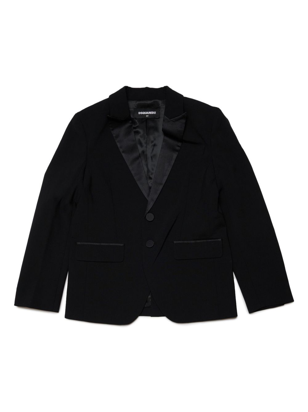 Giacca nera monopetto misto lana DQ2265D0A8A DQ900 DSQUARED KIDS 