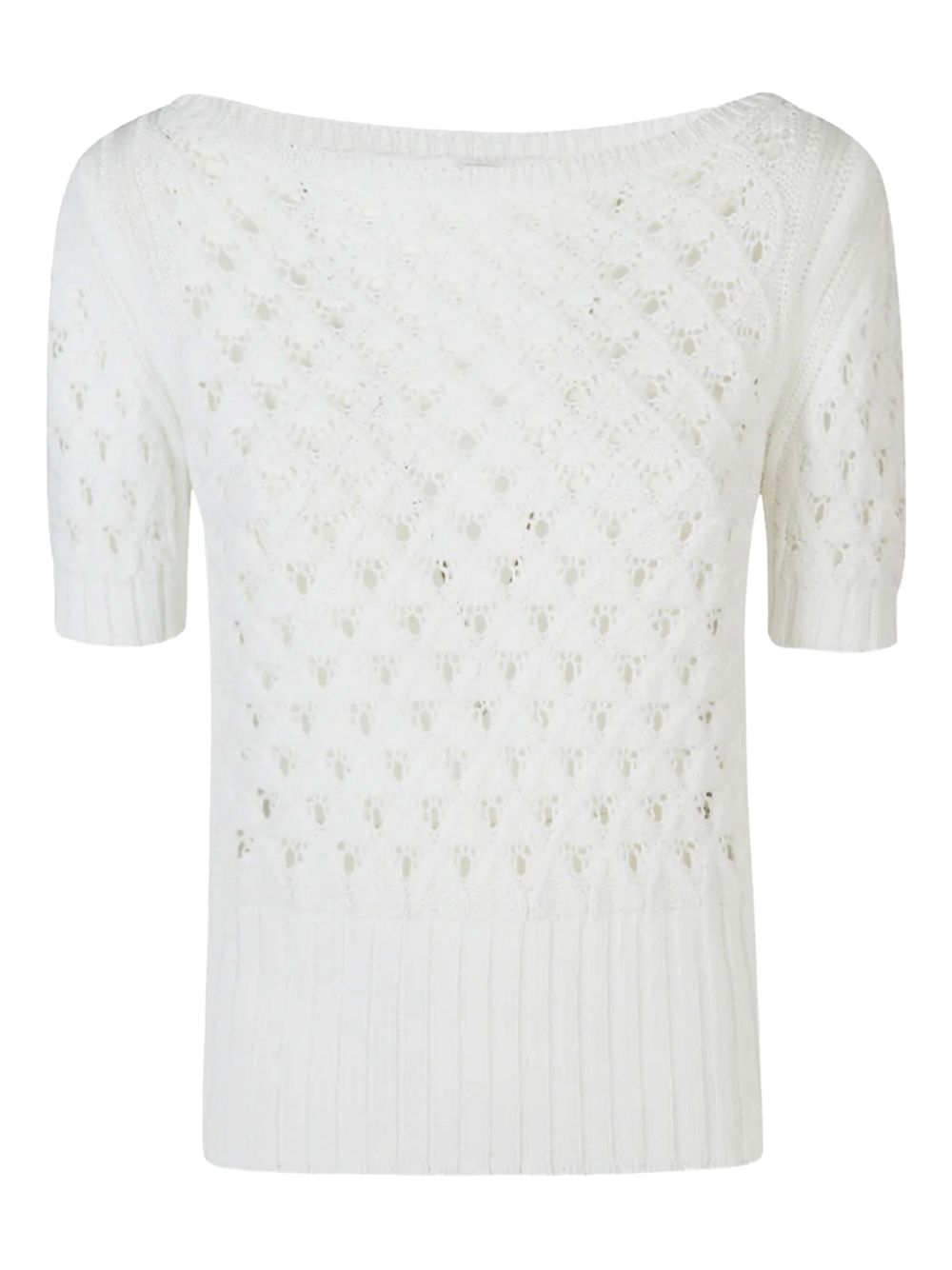 Maglia bianca traforata I81MAGI36MAG0I015 01 ELEVENTY 