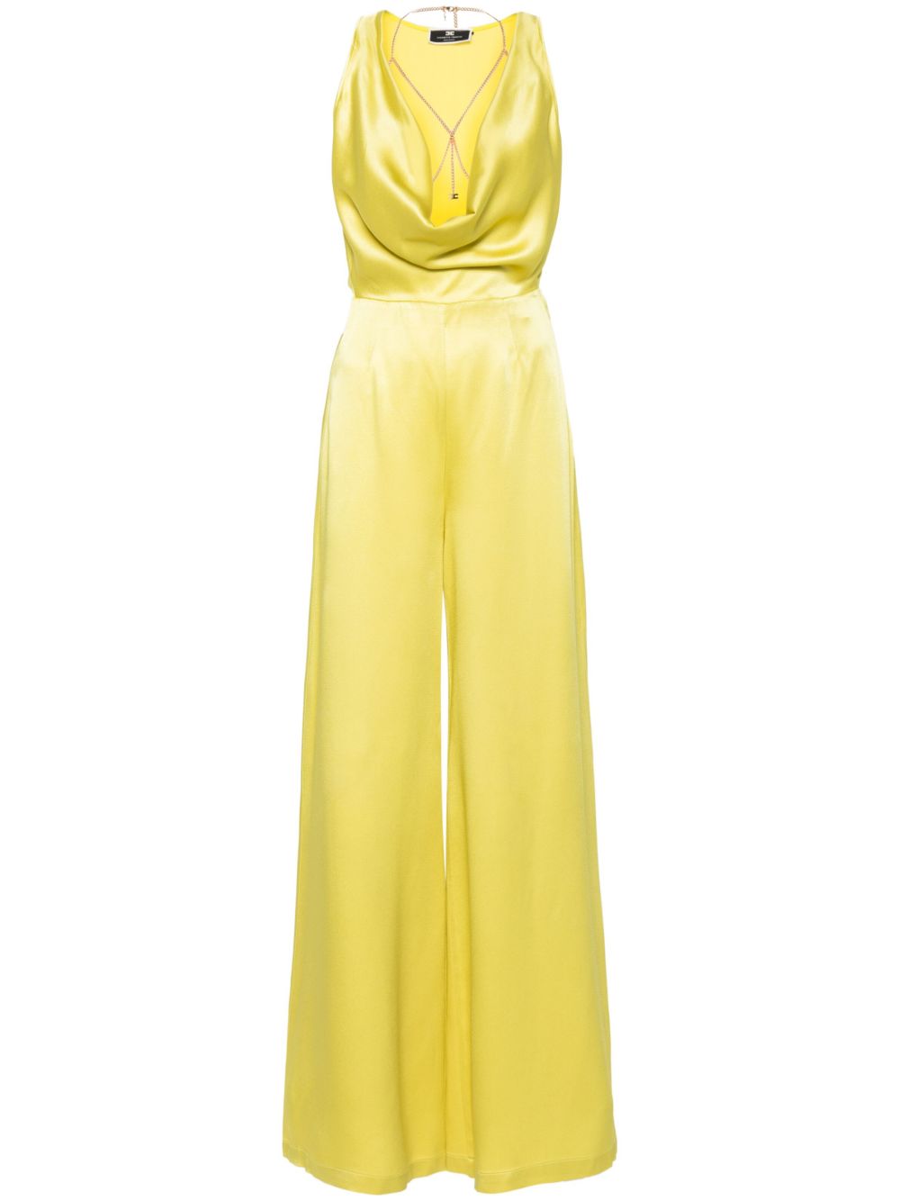 Tuta gialla scollo drappeggiato TU02042E2 271 ELISABETTA FRANCHI 