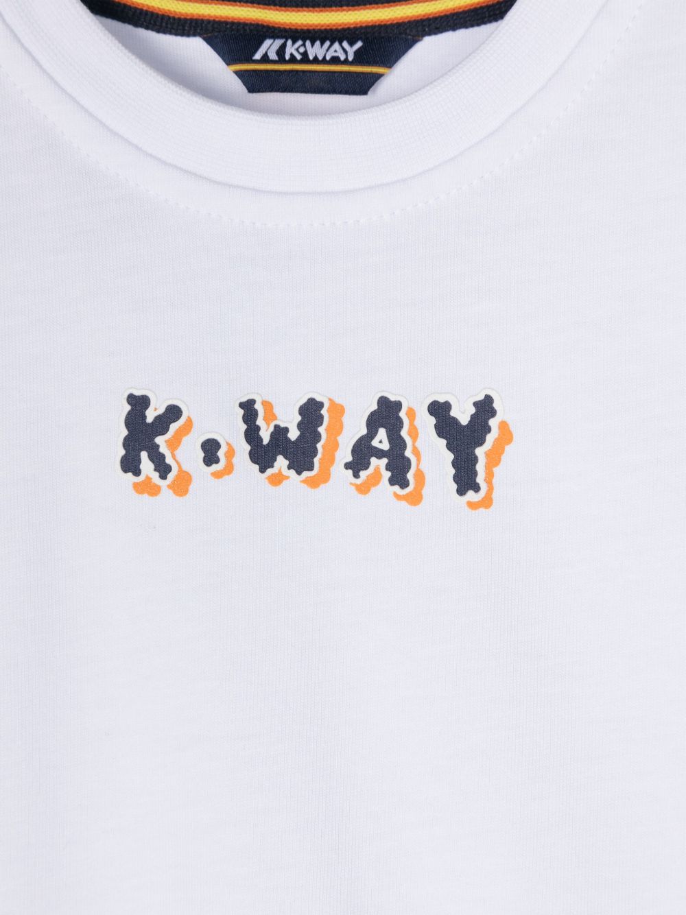 T-shirt pete neonato bianca logo 3D K7124RW 001 K-WAY KIDS 