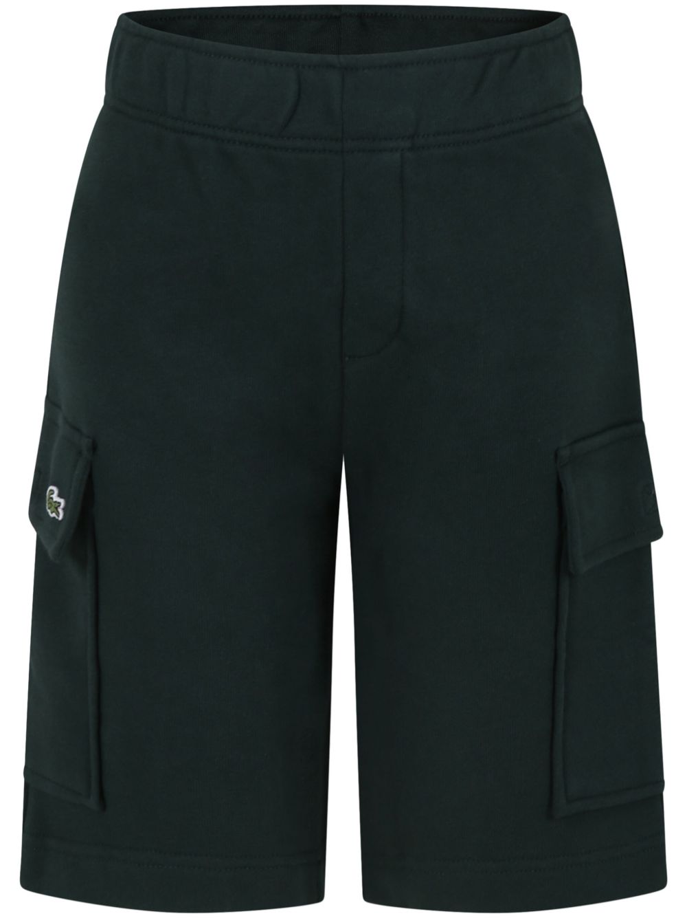 Bermuda cargo verde scuro mini logo GJ7372 YZP LACOSTE KIDS 