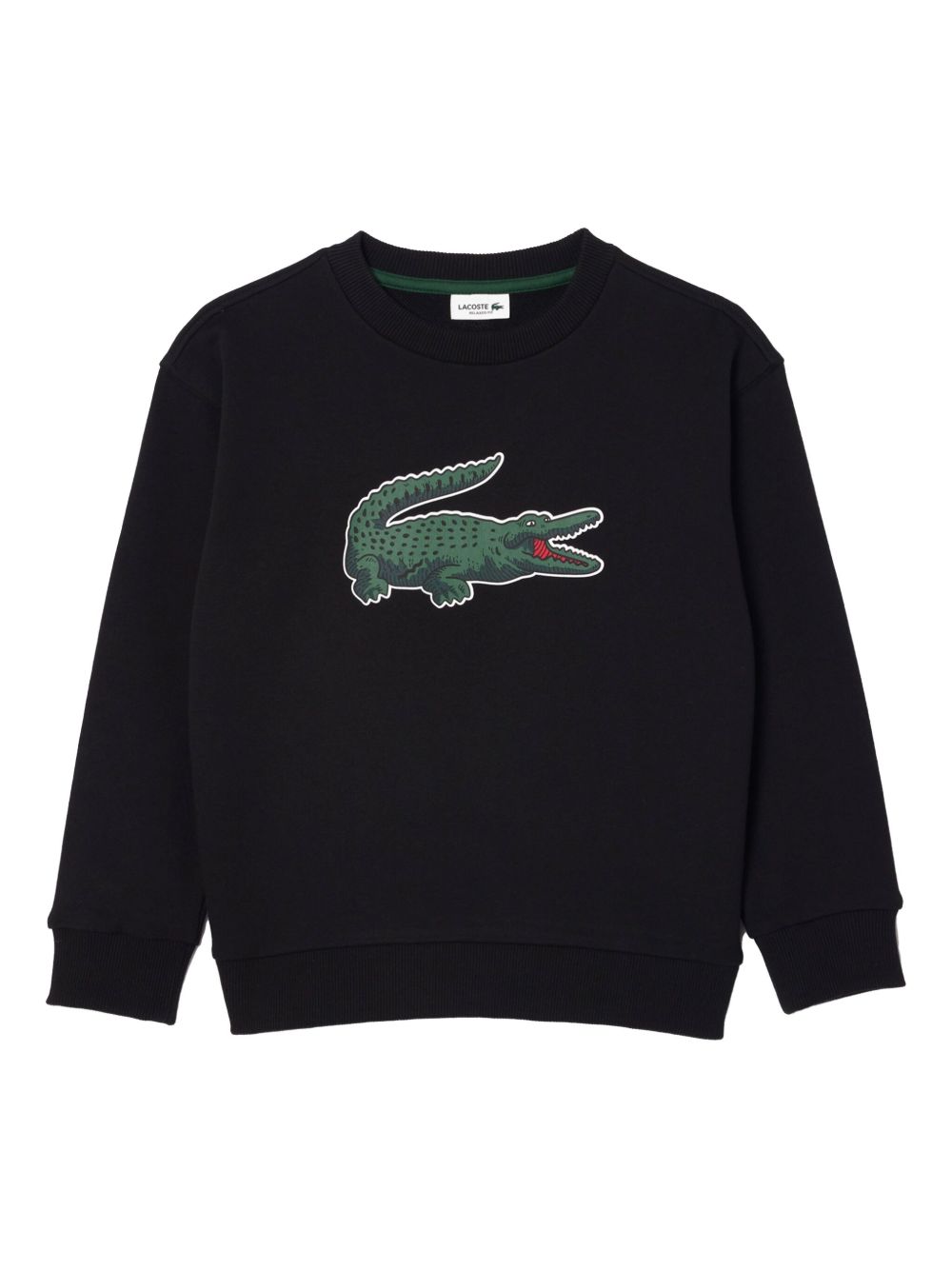 Felpa nera big logo SJ1231 031 LACOSTE KIDS 