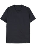 Blue mini label hem sweater