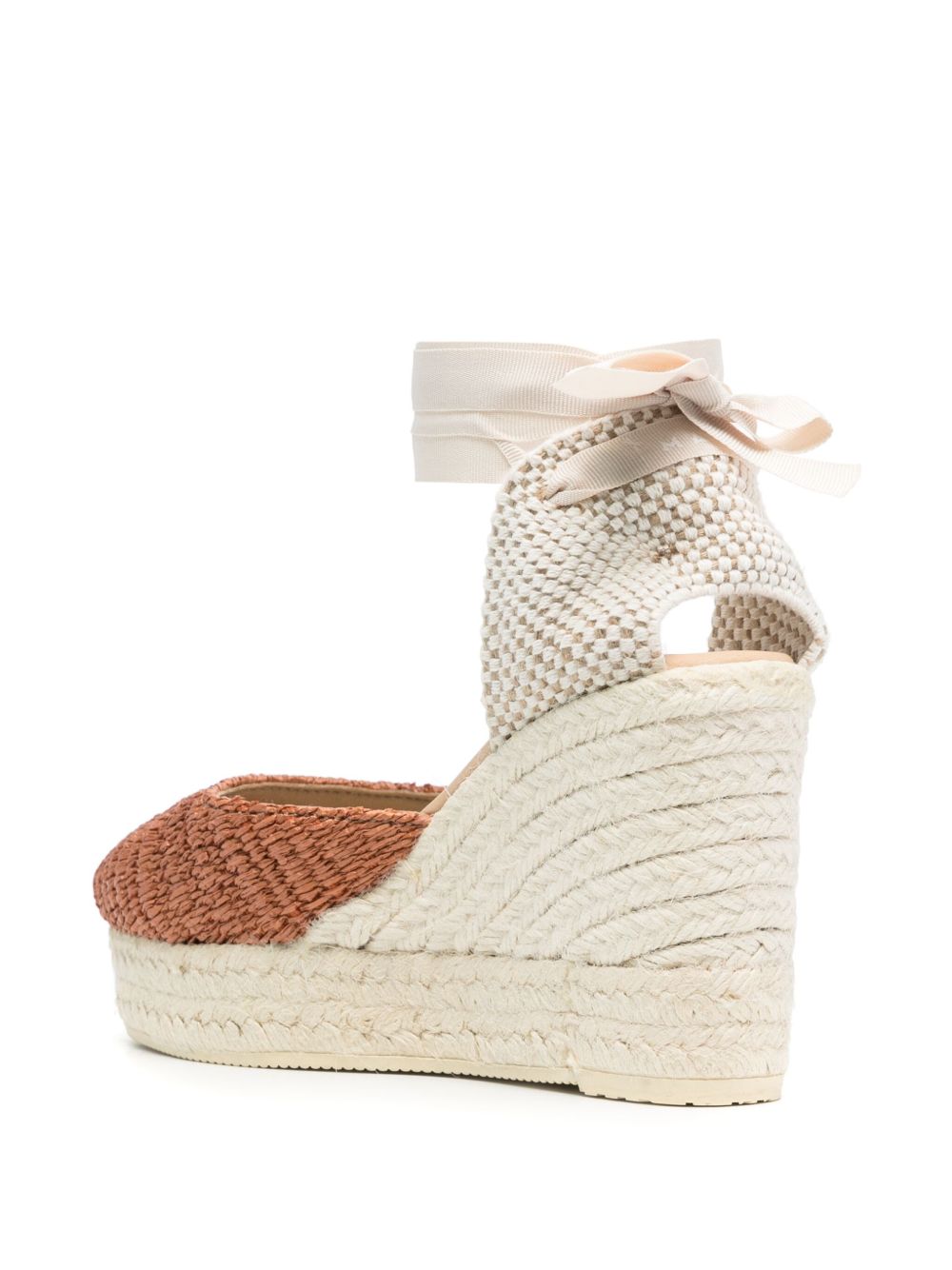 Espadrillas rafia Yucatán zeppa valenciana arancione G09WV ORANGERUST MANEBI 