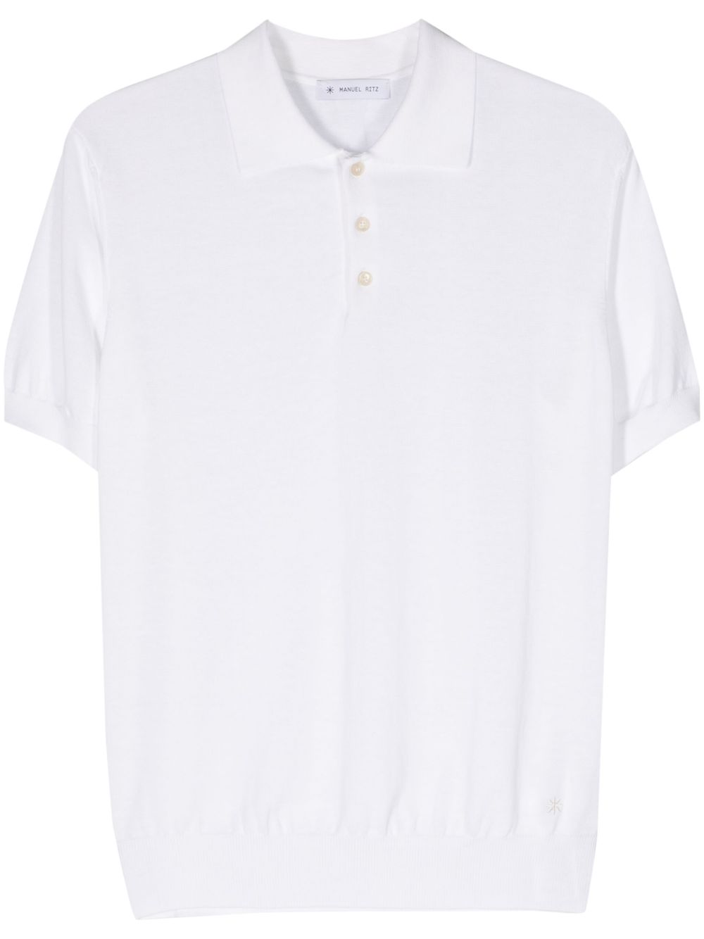 T-shirt  bianca in maglia 3632M507243443 02 MANUEL RITZ 