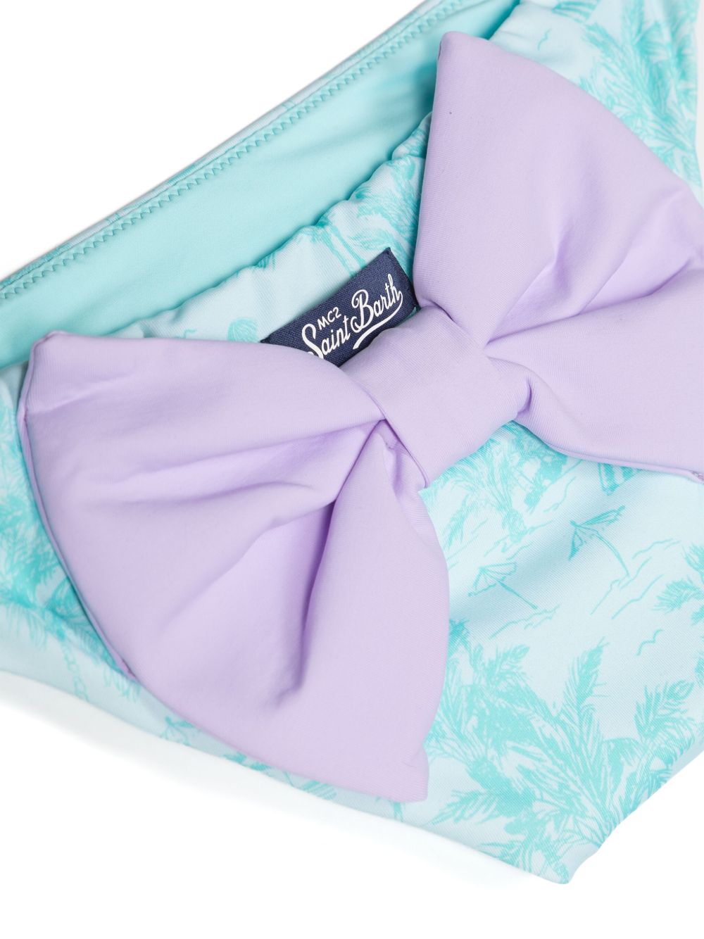 Costume Slip madame verde acqua palms MAD0001 02967F MC2 SAINT BARTH KIDS 