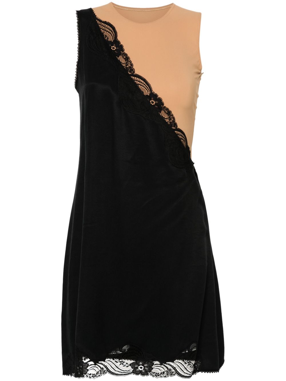 Abito nero/beige dettagli in pizzo S62DD0027MTN005 961 MM6 MAISON MARGIELA 