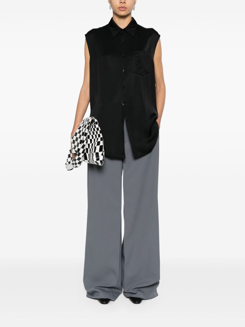 Camicia bianca giro maniche S62DL0092S54450 801 MM6 MAISON MARGIELA 