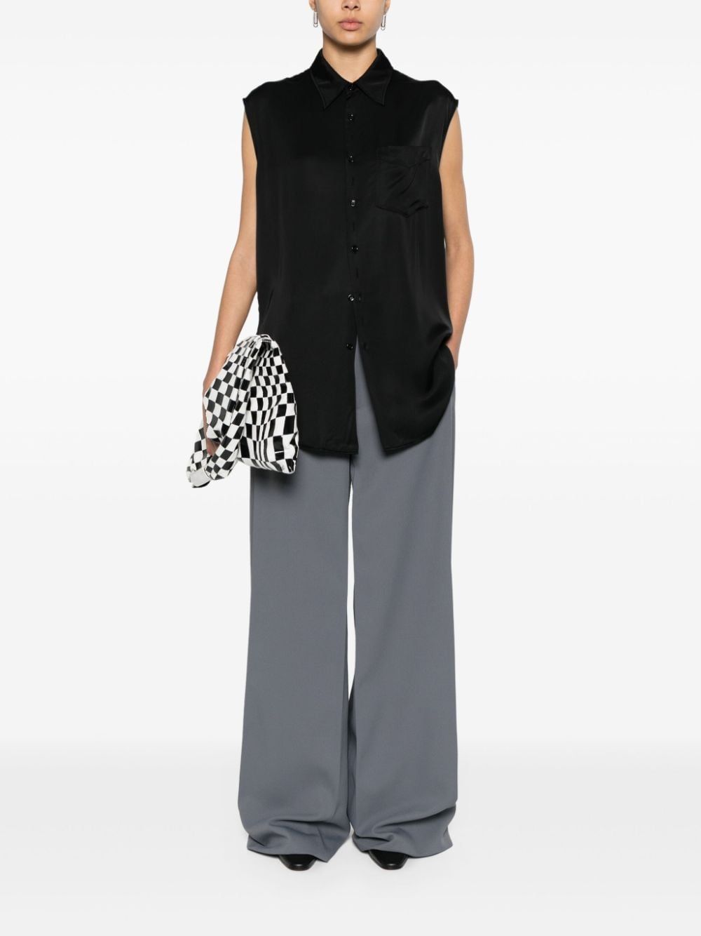 Camicia bianca giro maniche S62DL0092S54450 801 MM6 MAISON MARGIELA 