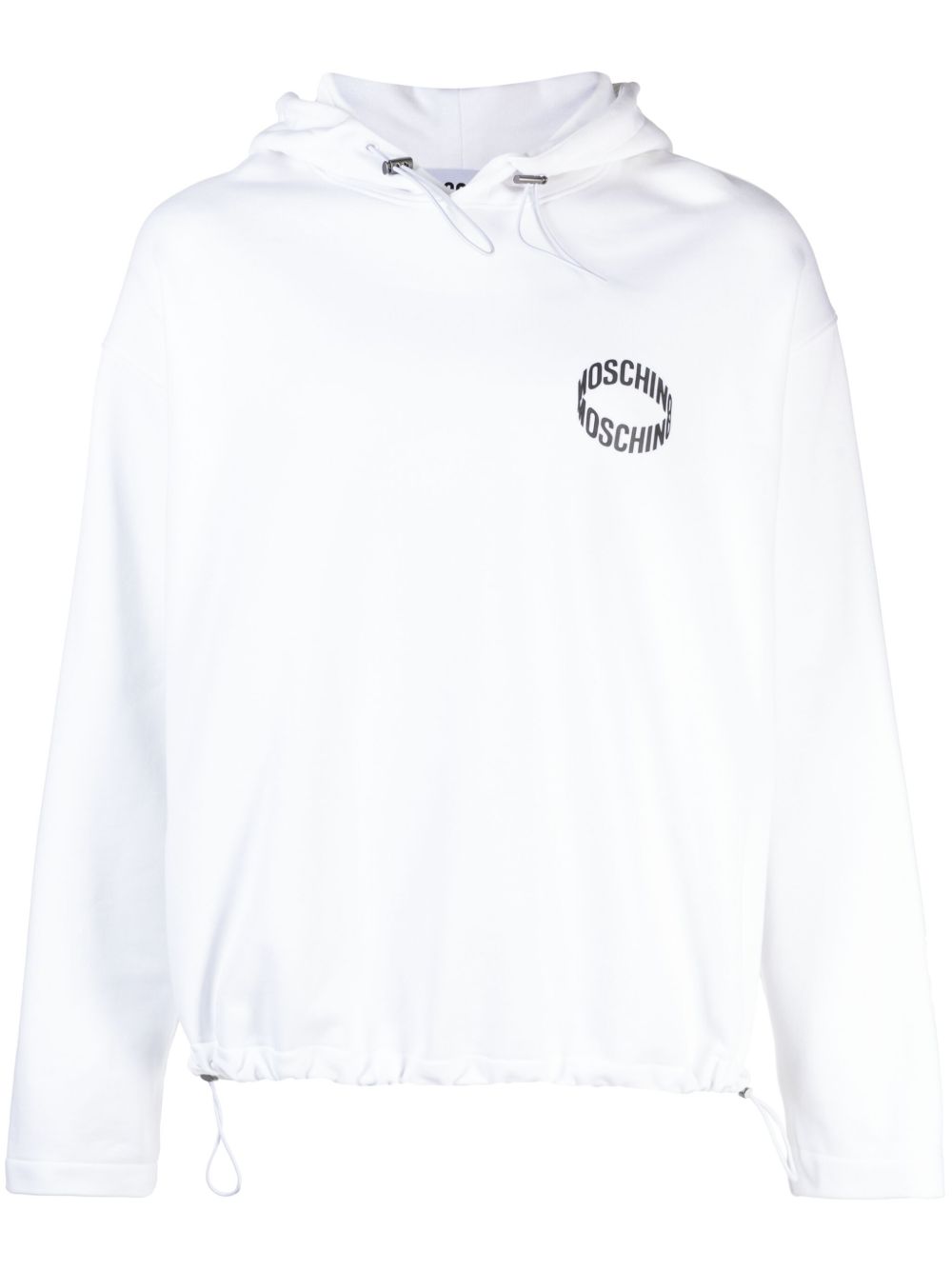 Felpa bianca logo loop<BR/> A17232028 1001 MOSCHINO 