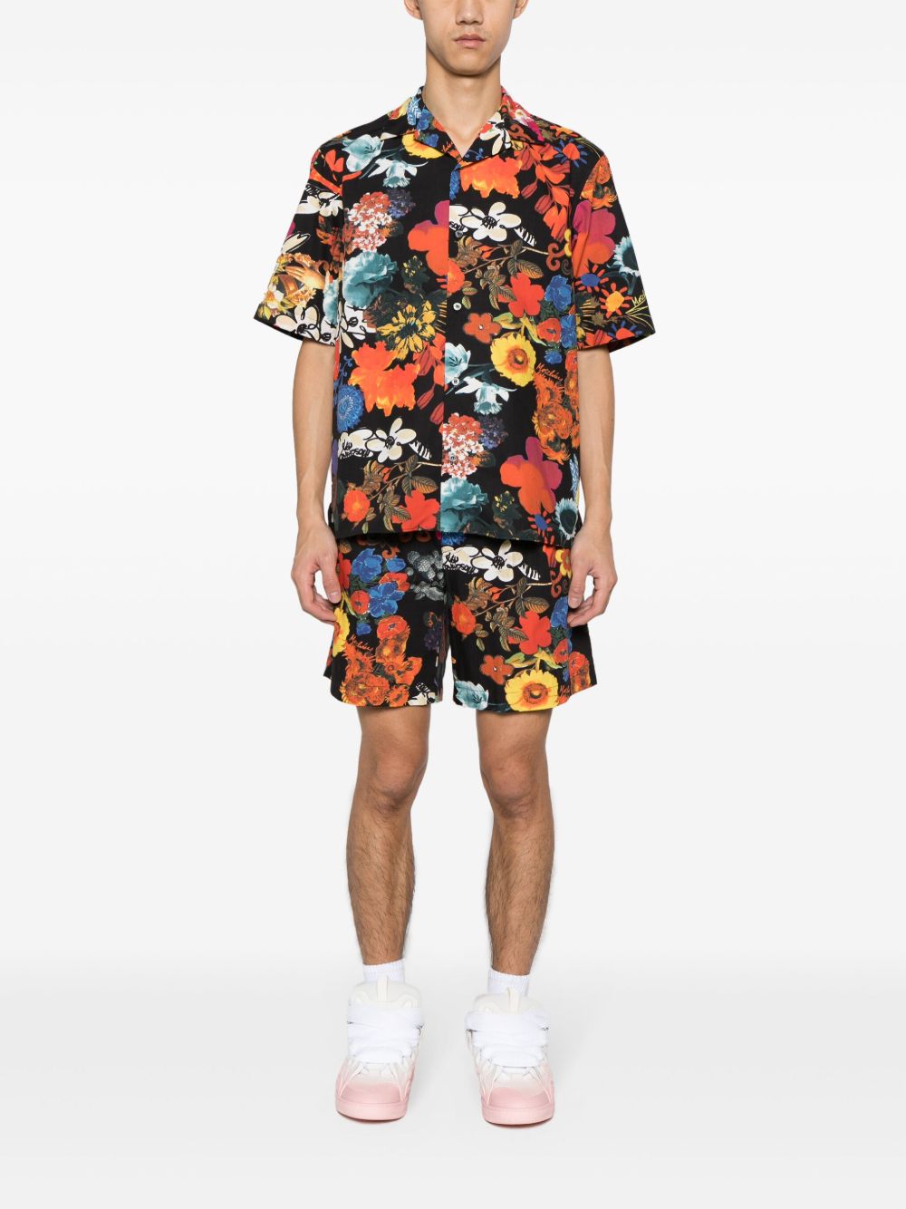 Bermuda multicolor stampa floreale<BR/> J03232054 1888 MOSCHINO 