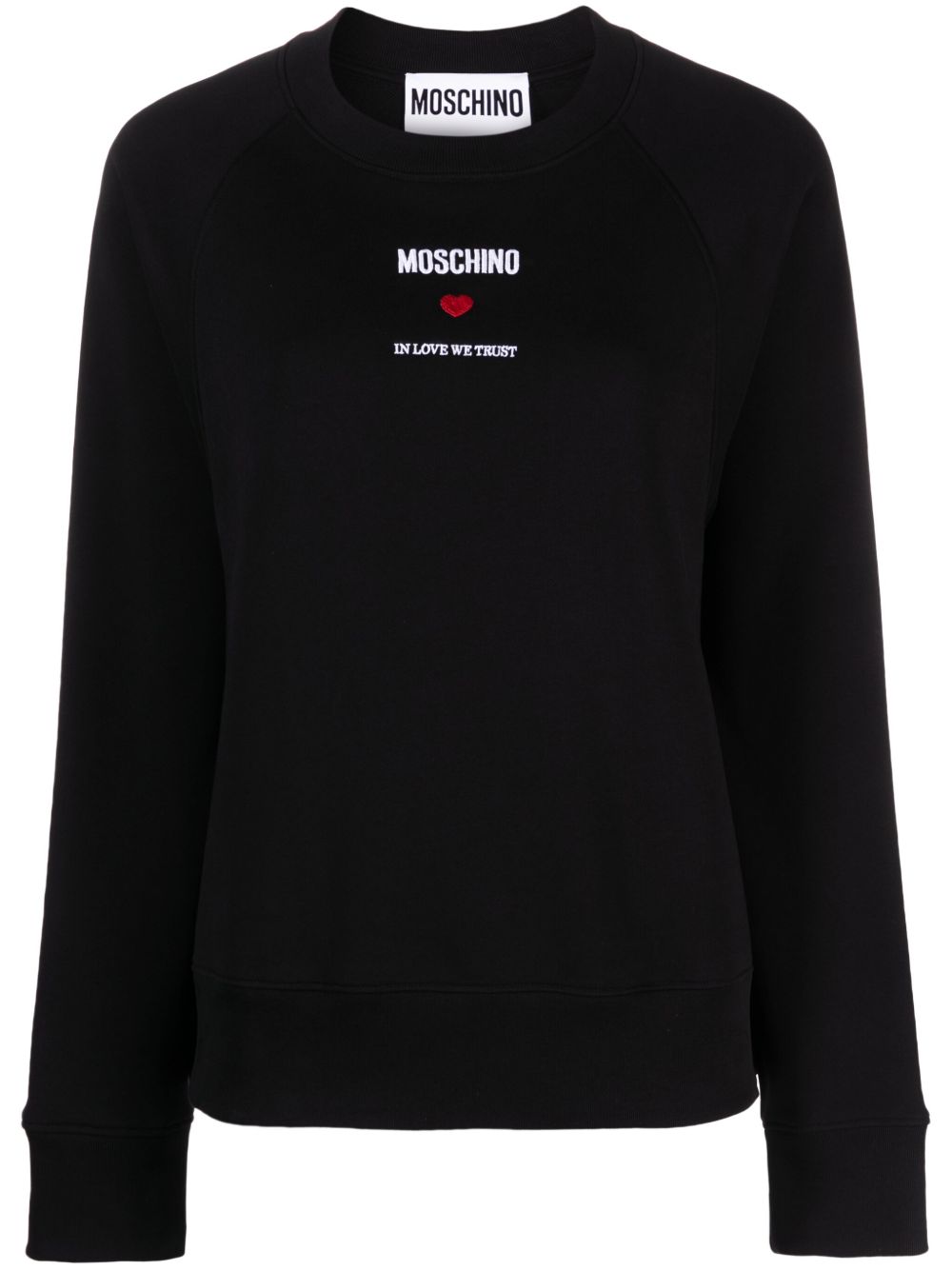 Felpa nera mini ricamo <BR/> J17100528 1555 MOSCHINO 