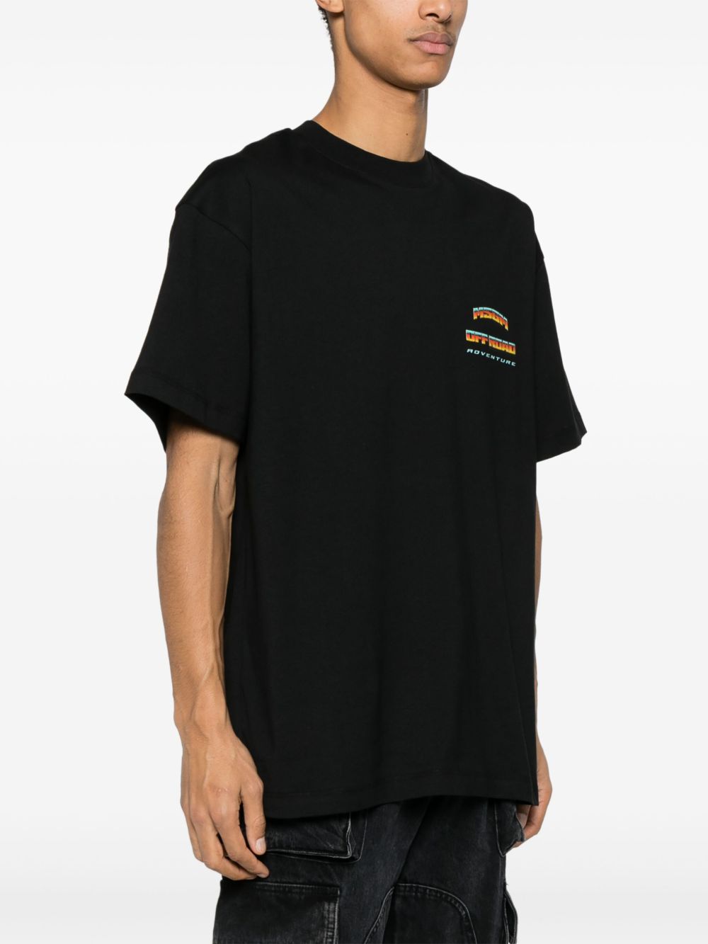 T-shirt nera MSGM OFF ROAD <BR/> 3640MM148247002 99 MSGM 