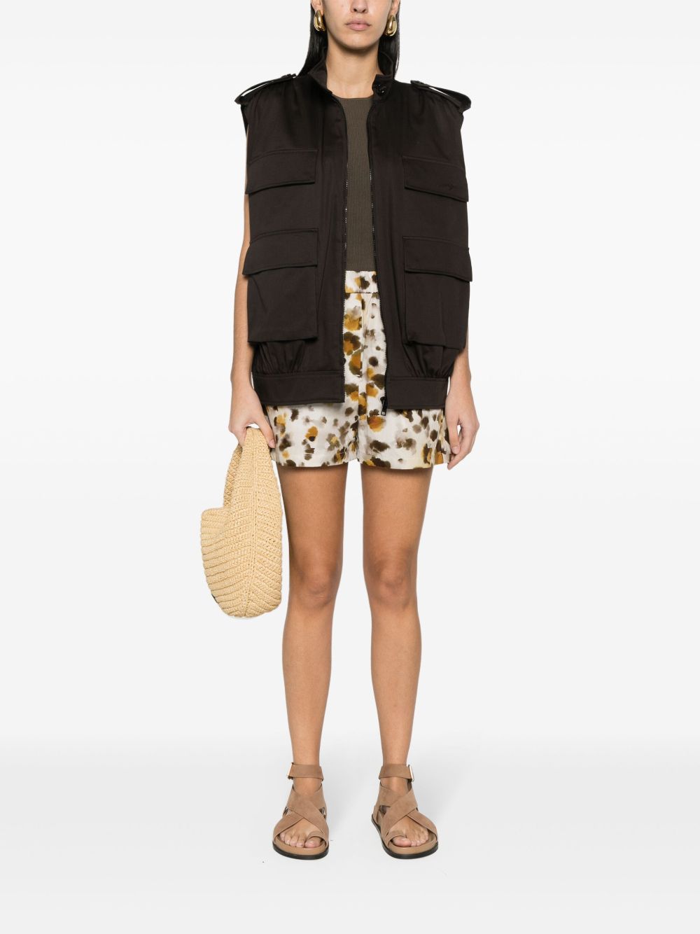 Short STAMPA "WATERCOLOR LEOPARD" 3641MDB11X247150 02 MSGM 