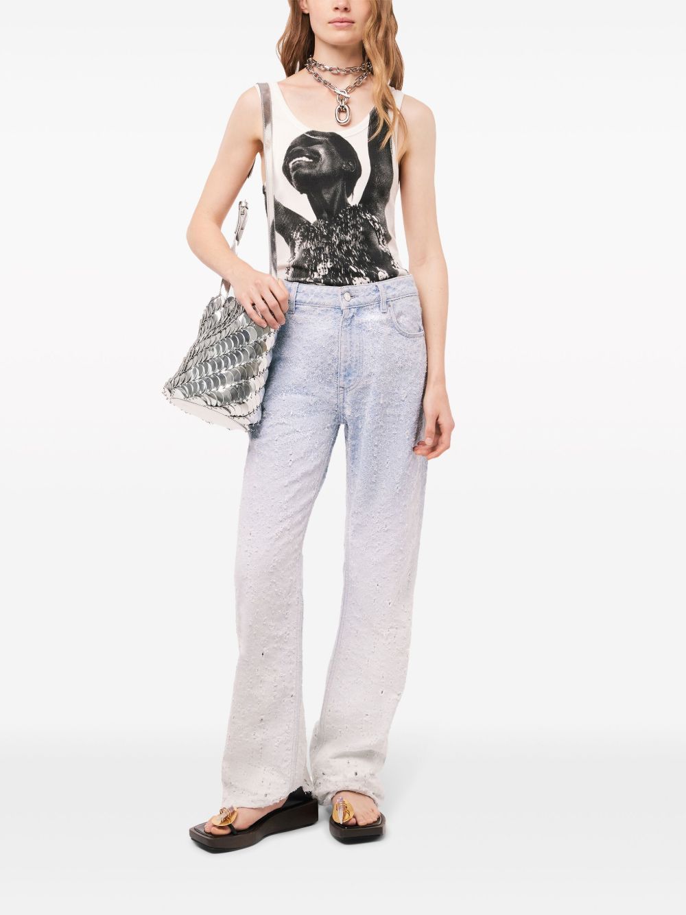 Denim sfumato effetto vissuto 24ECPA349CO0524 P188 RABANNE 