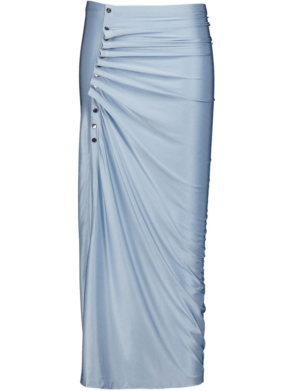 Gonna arricciata celeste polvere 24EJJU515VI0267 P459 RABANNE 