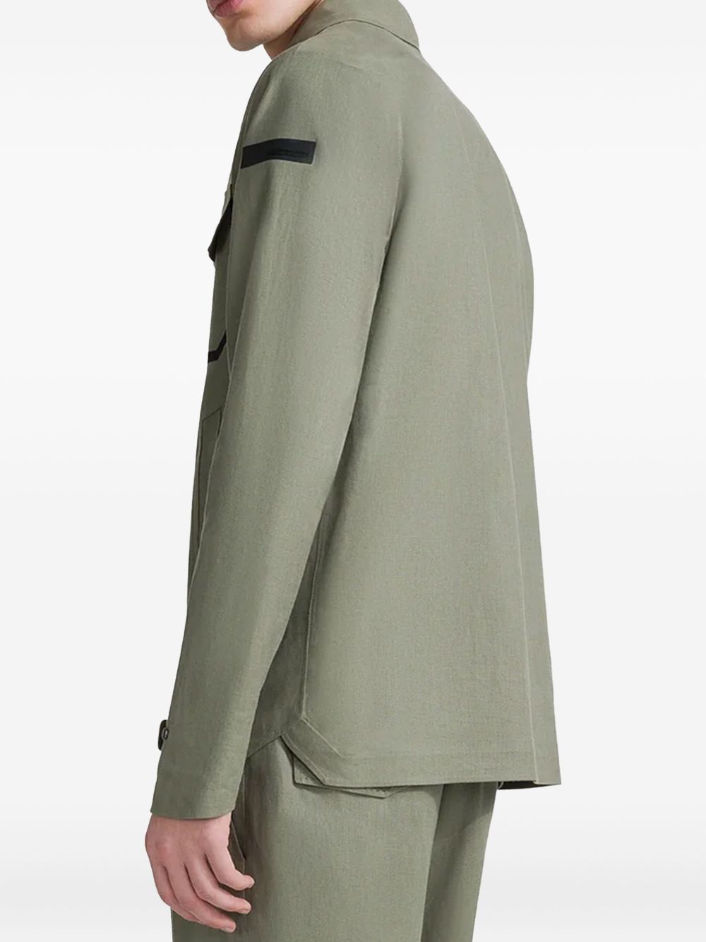 Terzilino Overshirt Jkt verde salvia lino 24024 22 RRD 