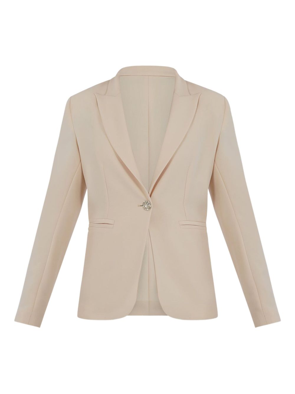 Blazer beige bottone gioiello P24CPGI001 0615 SIMONA CORSELLINI 