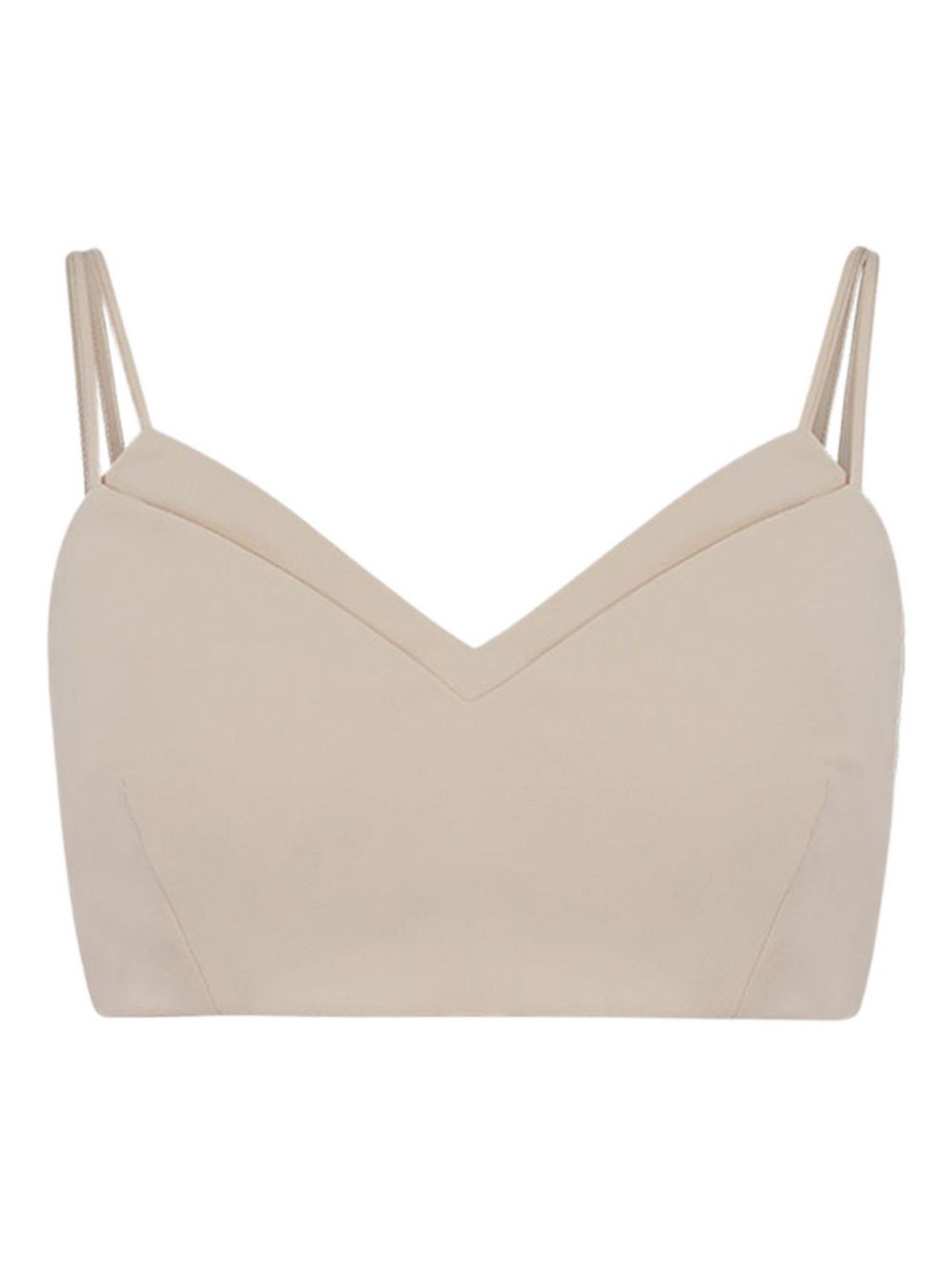 Crop Top beige raso P24CPTO011 0615 SIMONA CORSELLINI 