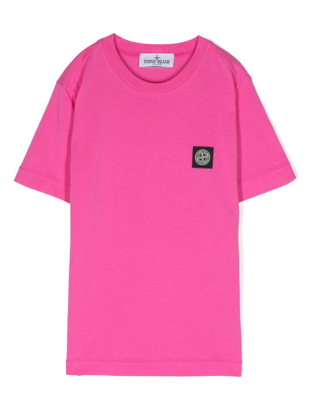 T-shirt fucsia patch logo Compass 801620147 V0087 STONE ISLAND KIDS 