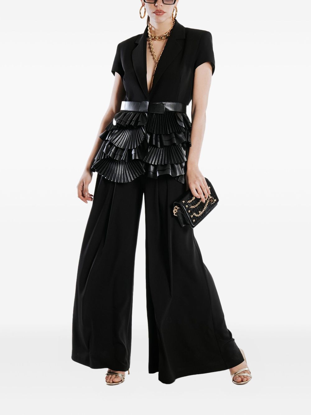 Pantalone entra over nero MF0605 NERO BABYLON COLLECTION 