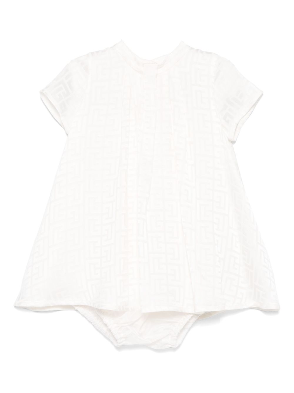 Abito avorio logo monogram all-over BW1141S0192 102 BALMAIN KIDS 