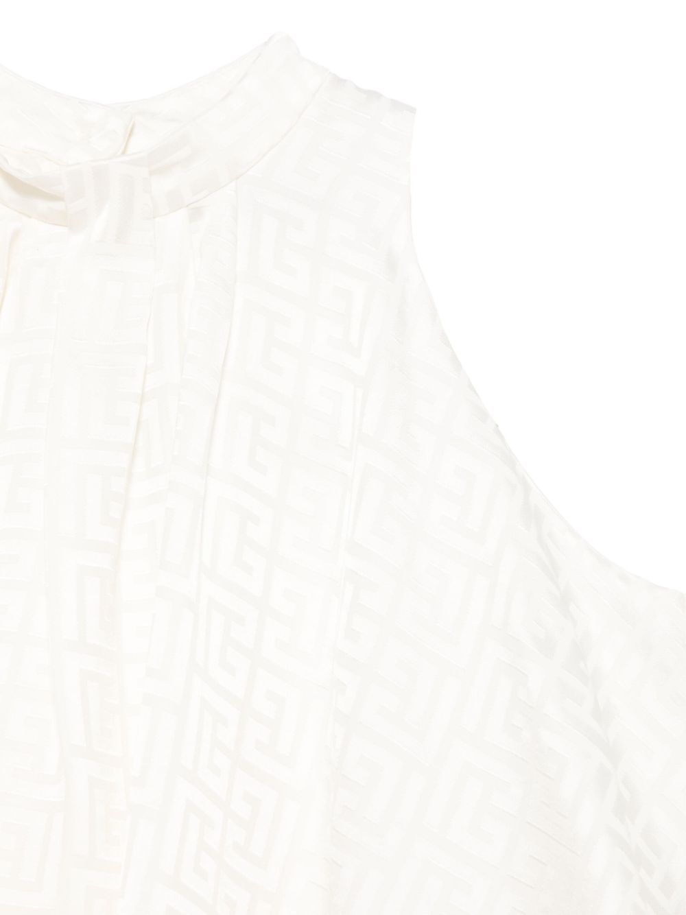 Abito avorio logo monogram all-over BW5A42S0192 102 BALMAIN KIDS 