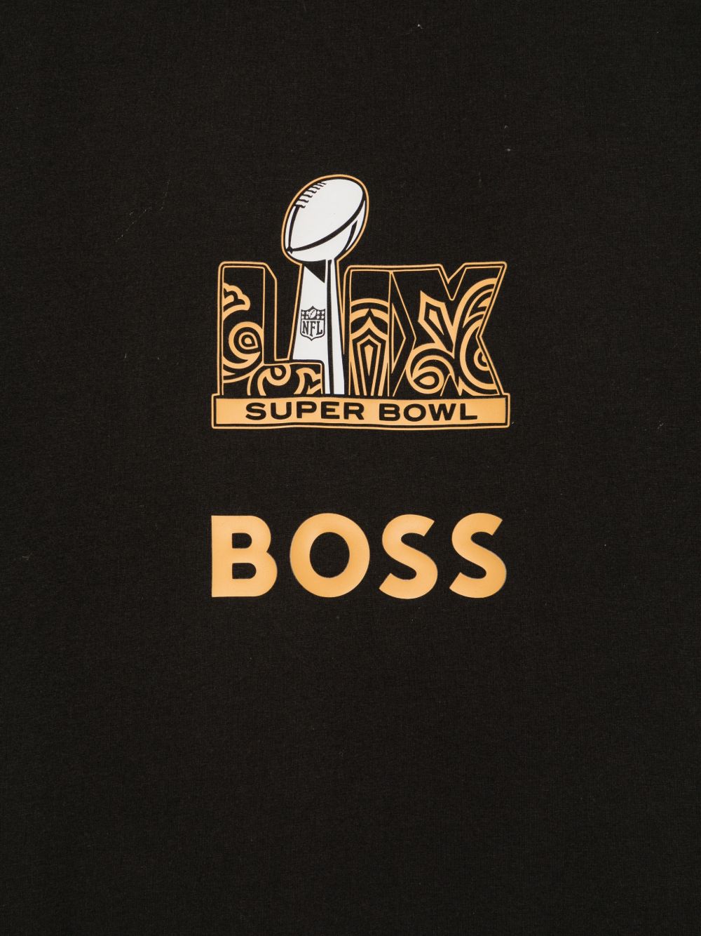 T-shirt Tunsil nera stampa logo quadrata 50535096 001 BOSS 