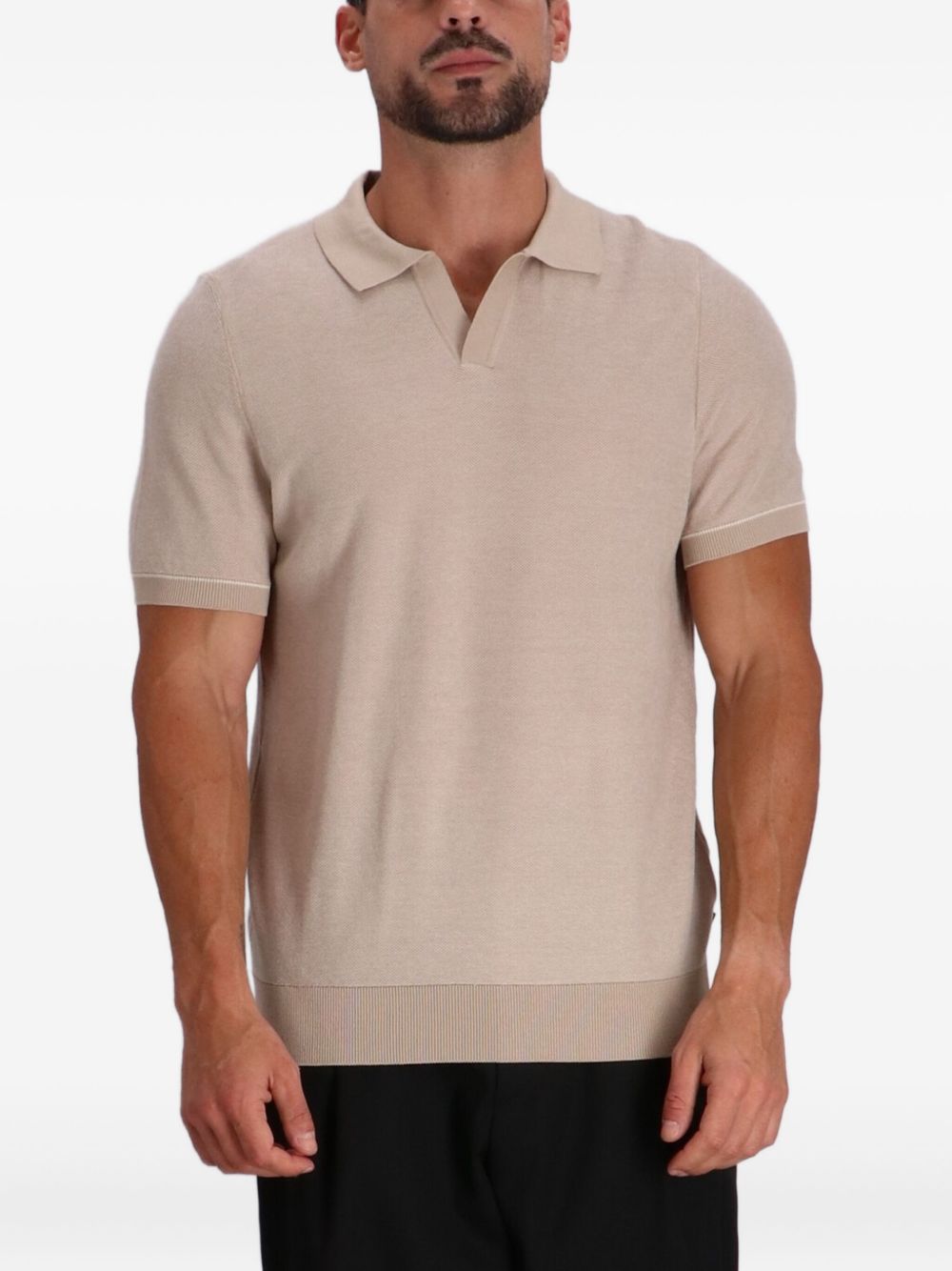 Polo hi jianluca in maglia natural 50537654 131 BOSS 